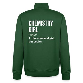 Chemistry - Unisex Organic Zip Sweatshirt by Stanley/Stella - bottle green - Back - AI Model Male 185 dark (185cm)