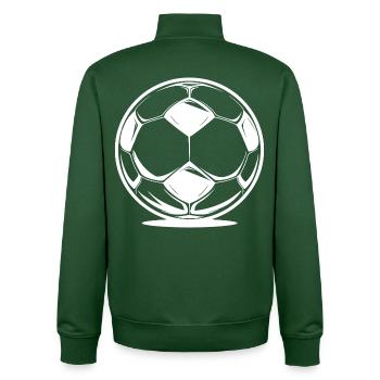 Fußball - Unisex Organic Zip Sweatshirt von Stanley/Stella - Flaschengrün - Hinten - AI Model Male 185 dark (185cm)
