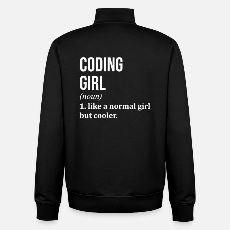 Coding - Unisex Organic Zip Sweatshirt by Stanley/Stella - black
