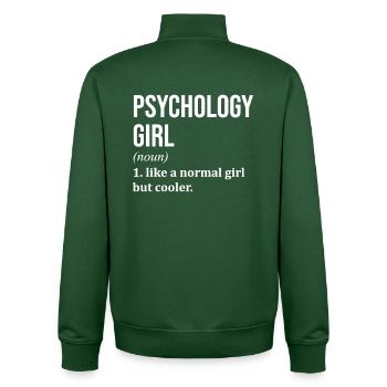 psychologie - Sweat zippé unisexe en coton bio Stanley/Stella - vert bouteille - Dos - AI Model Male 185 dark (185cm)