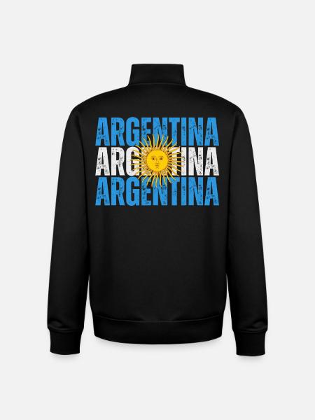 Flag of Argentina, Argentine pride - Unisex Organic Zip Sweatshirt by Stanley/Stella - black