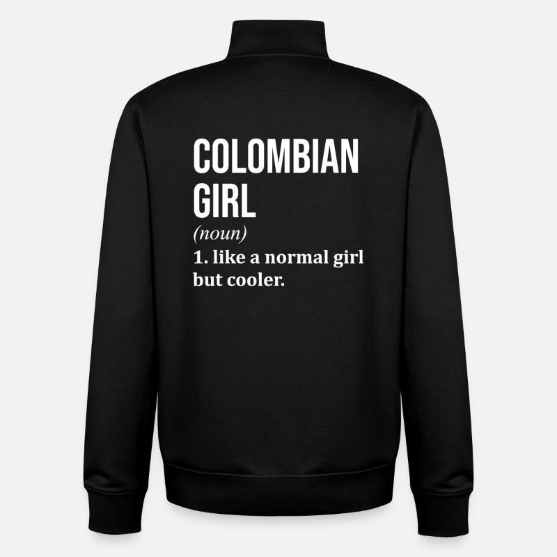 colombien - Sweat zippé unisexe en coton bio Stanley/Stella - noir