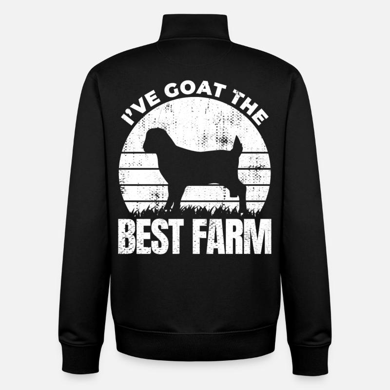 J’ai la meilleure chèvrerie - Sweat zippé unisexe en coton bio Stanley/Stella - noir