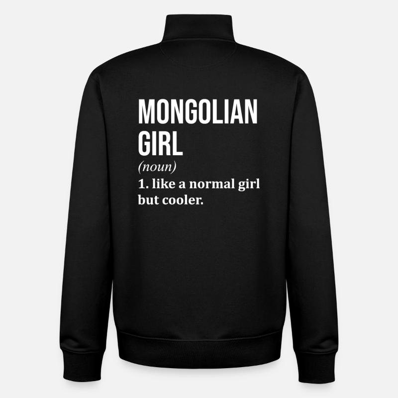 Mongolia - Unisex Organic Zip Sweatshirt by Stanley/Stella - black