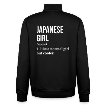 Japon - Sweat zippé unisexe en coton bio Stanley/Stella - noir - Dos - AI Model Male 185 light (185cm)