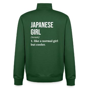 Japan - Unisex Organic Zip Sweatshirt von Stanley/Stella - Flaschengrün - Hinten - AI Model Male 185 dark (185cm)