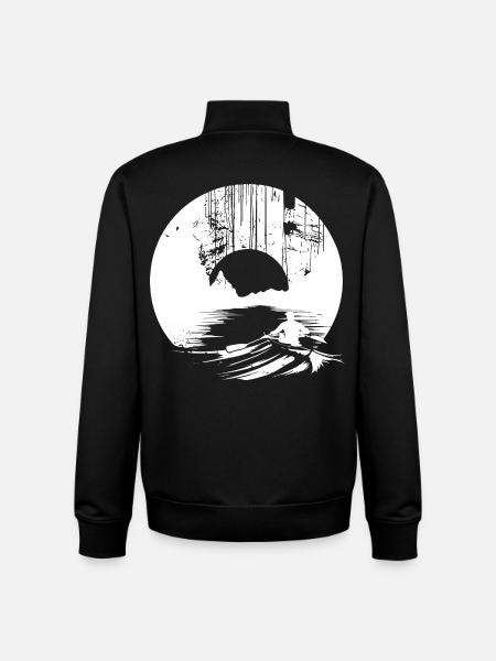 Rowing Drawing - Unisex Organic Zip Sweatshirt by Stanley/Stella - black