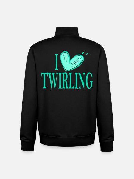 I love twb vert - Sweat zippé unisexe en coton bio Stanley/Stella - noir