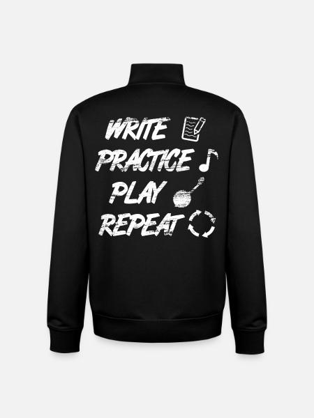 Funny banjo saying - Unisex Organic Zip Sweatshirt by Stanley/Stella - black
