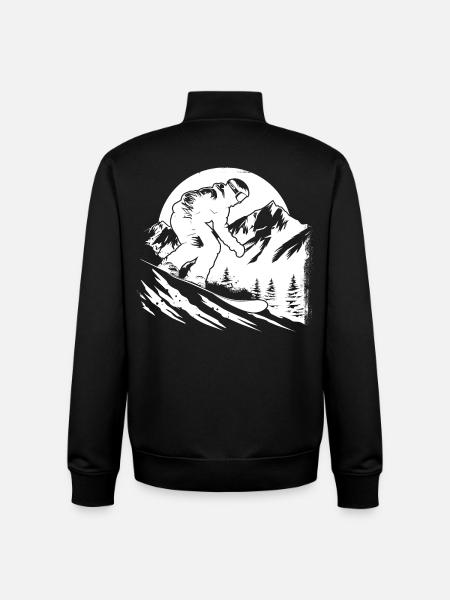 Snowboarder Sketch - Unisex Organic Zip Sweatshirt by Stanley/Stella - black