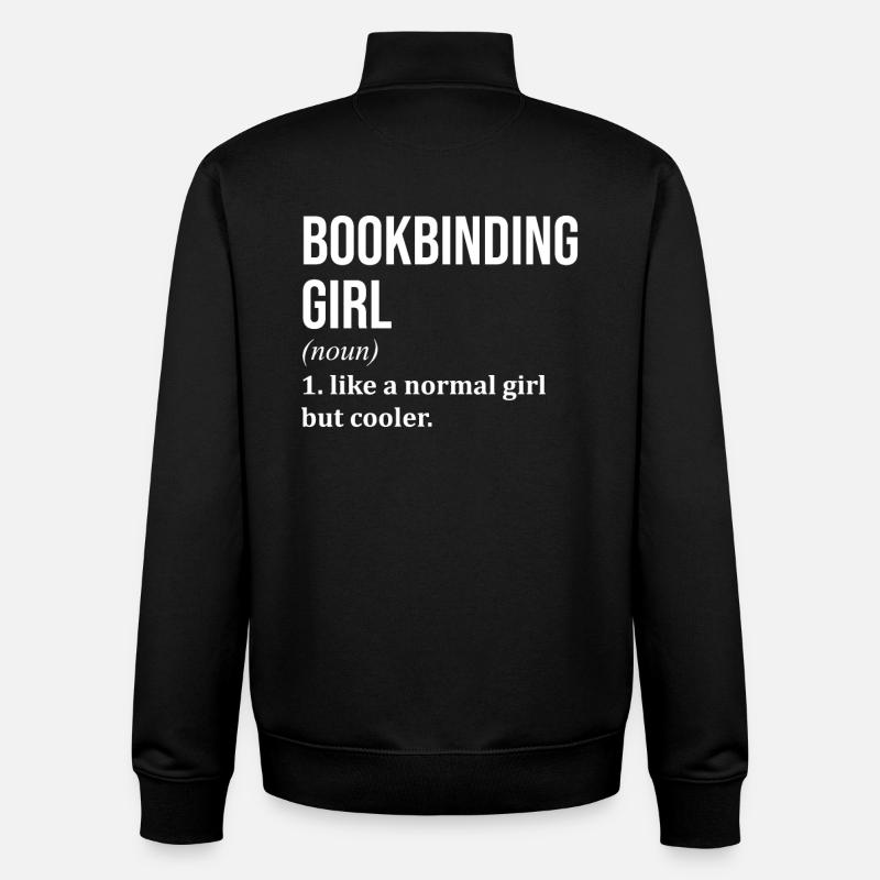 Buchbindung - Unisex Organic Zip Sweatshirt von Stanley/Stella - Schwarz