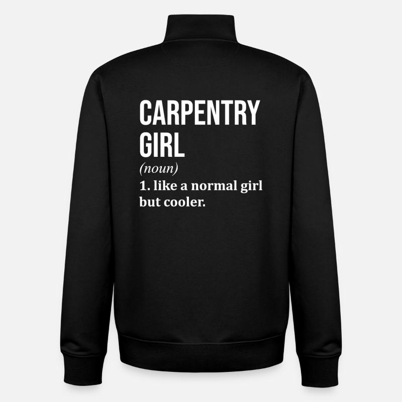 Carpentry - Unisex Organic Zip Sweatshirt by Stanley/Stella - black