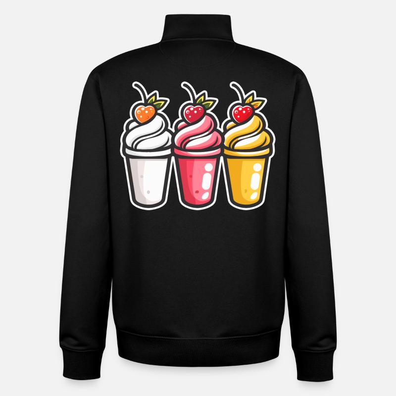 Eiscreme Becher - Unisex Organic Zip Sweatshirt von Stanley/Stella - Schwarz