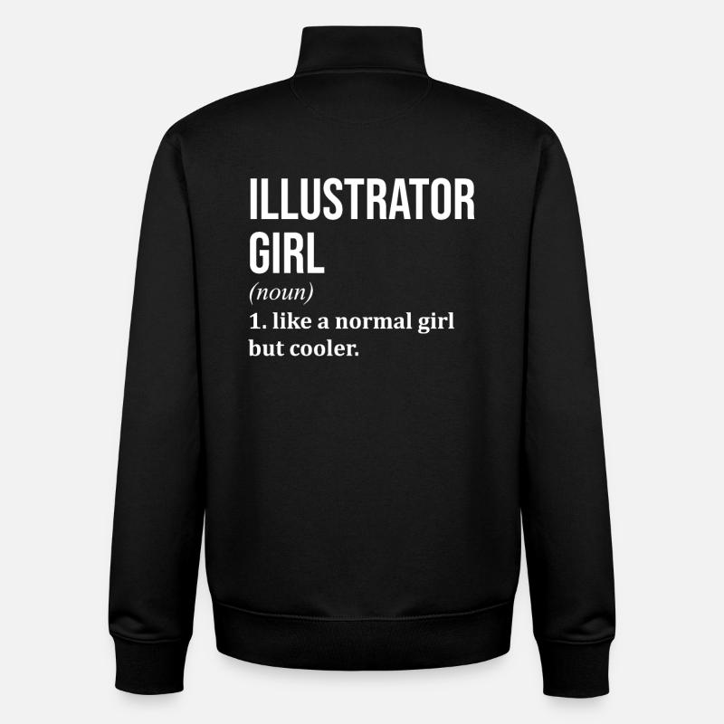Illustrator - Unisex Organic Zip Sweatshirt von Stanley/Stella - Schwarz