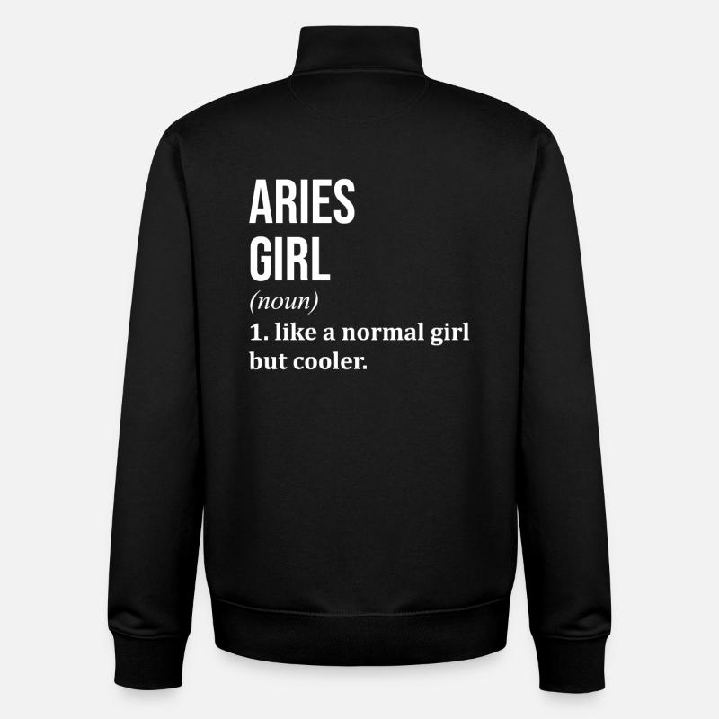 Aries - Unisex Organic Zip Sweatshirt by Stanley/Stella - black