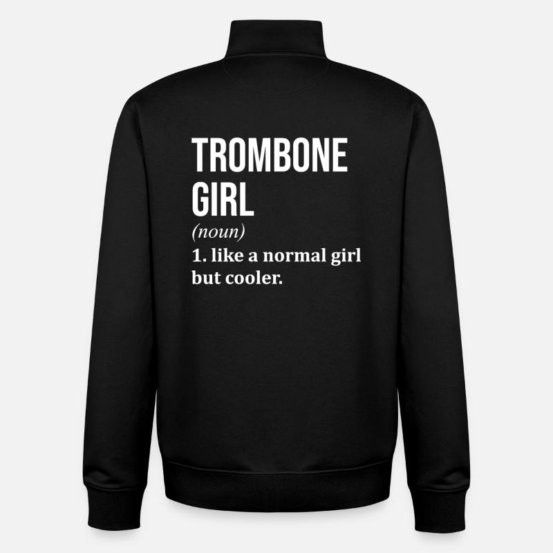 Posaune - Unisex Organic Zip Sweatshirt von Stanley/Stella - Schwarz
