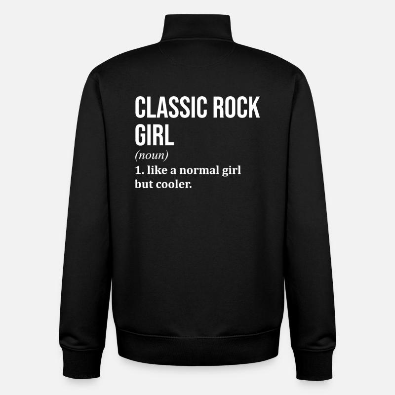 Rock classique - Sweat zippé unisexe en coton bio Stanley/Stella - noir