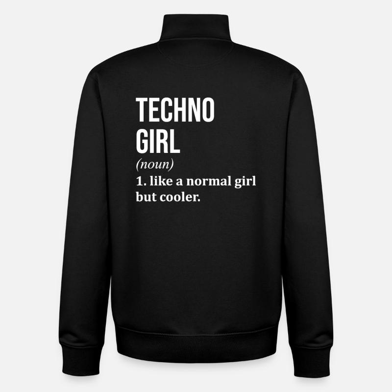 Techno - Unisex Organic Zip Sweatshirt by Stanley/Stella - black