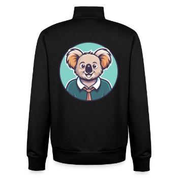 Koala Kawaii Cartoon Figur Tier Haustier Gesicht - Unisex Organic Zip Sweatshirt von Stanley/Stella - Schwarz - Hinten - AI Model Male 185 light (185cm)