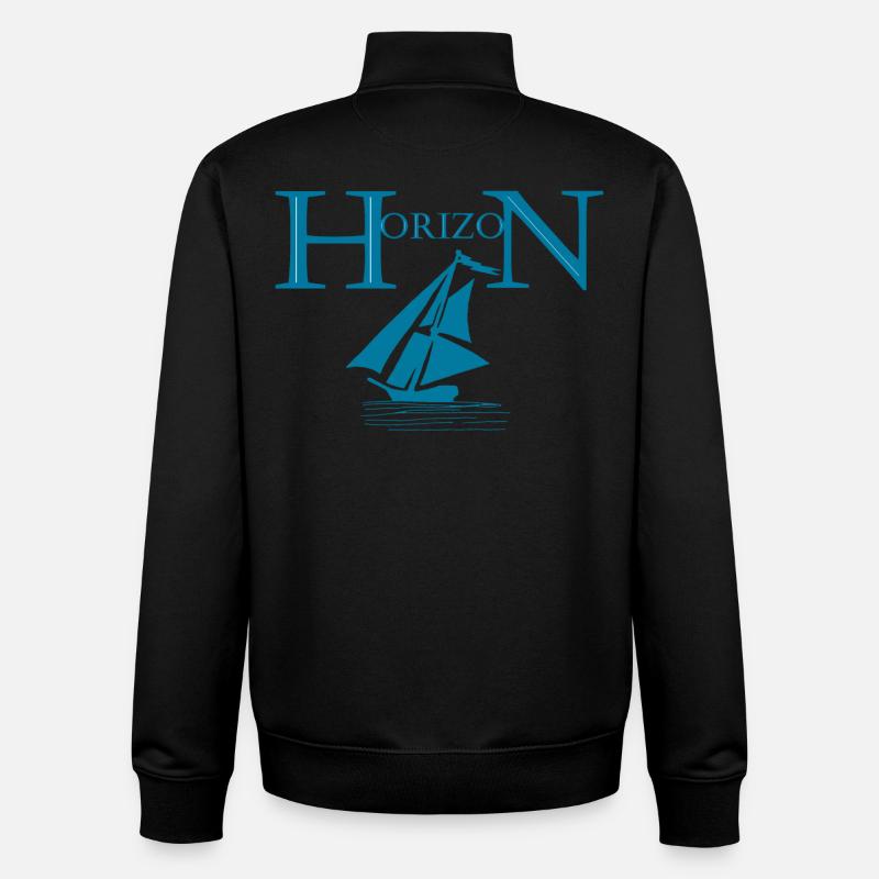 Boot und Horizont - Unisex Organic Zip Sweatshirt von Stanley/Stella - Schwarz