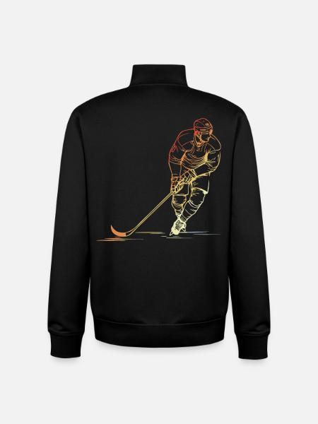 Retro Eishockeyspieler - Unisex Organic Zip Sweatshirt von Stanley/Stella - Schwarz