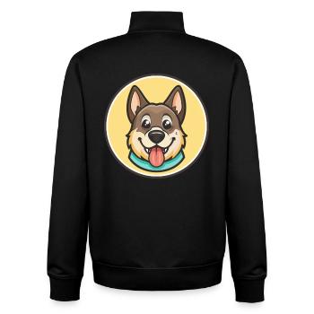Molosse Chien Race Coloré Dessin animé Kawaii Clipart - Sweat zippé unisexe en coton bio Stanley/Stella - noir - Dos - AI Model Male 185 light (185cm)
