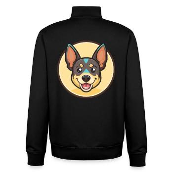 Lancashire Heeler Hunderasse Cartoon Kawaii Clipart - Unisex Organic Zip Sweatshirt von Stanley/Stella - Schwarz - Hinten - AI Model Male 185 light (185cm)
