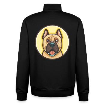 Perro De Presa Canario Hunderasse Cartoon Kawaii - Unisex Organic Zip Sweatshirt von Stanley/Stella - Schwarz - Hinten - AI Model Male 185 light (185cm)