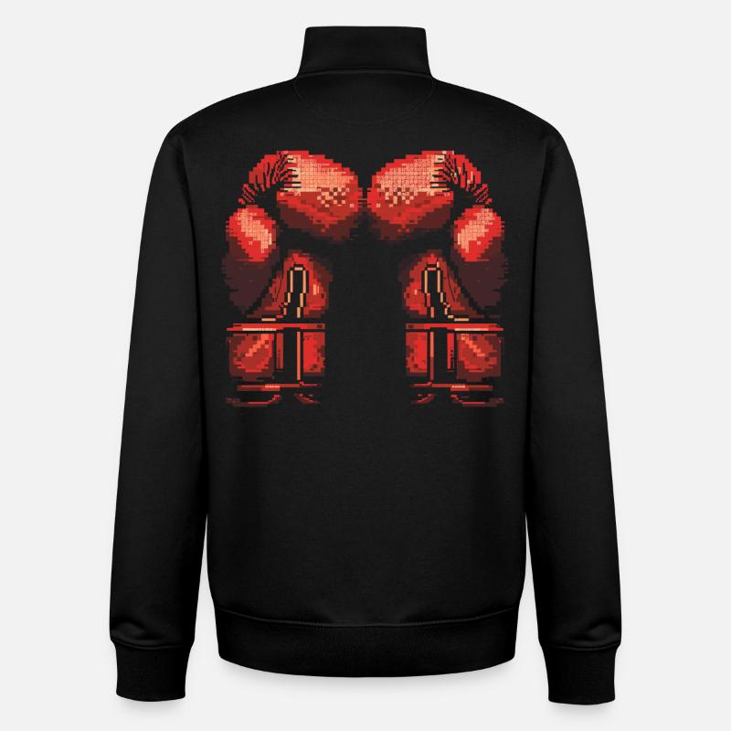 Gants de kickboxing Pixel - Sweat zippé unisexe en coton bio Stanley/Stella - noir