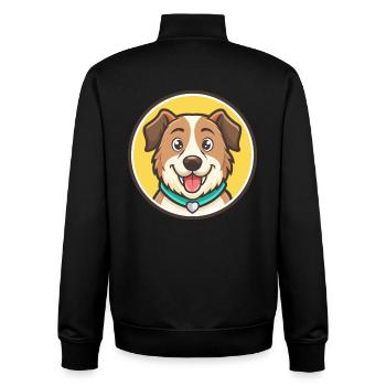 Slovensky Kopov Hunderasse Cartoon Kawaii Clipart - Unisex Organic Zip Sweatshirt von Stanley/Stella - Schwarz - Hinten - AI Model Male 185 light (185cm)