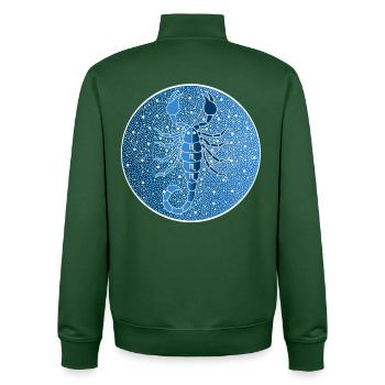 Skorpion Sternzeichen - Unisex Organic Zip Sweatshirt von Stanley/Stella - Flaschengrün - Hinten - AI Model Male 185 dark (185cm)