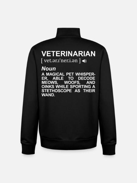 Veterinarian Dictionary - Unisex Organic Zip Sweatshirt by Stanley/Stella - black