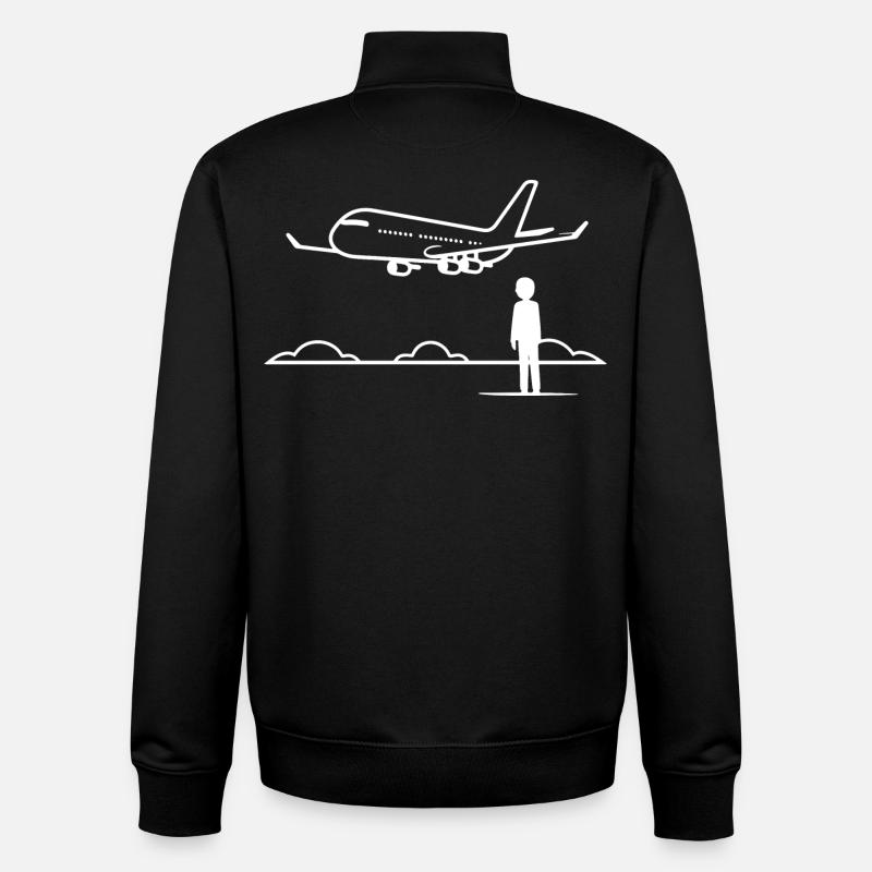 Plane Spotter - Unisex Organic Zip Sweatshirt von Stanley/Stella - Schwarz