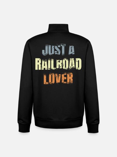 Railway lovers - Unisex Organic Zip Sweatshirt by Stanley/Stella - black