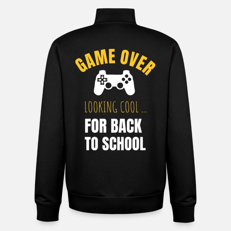 Début de l’école - Sweat zippé unisexe en coton bio Stanley/Stella - noir