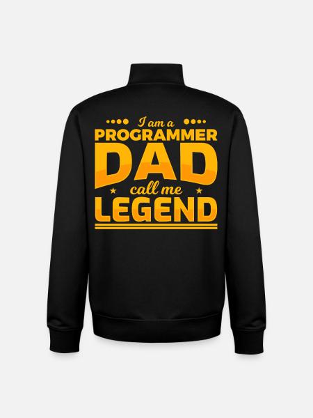 Programmer Father - Unisex Organic Zip Sweatshirt by Stanley/Stella - black