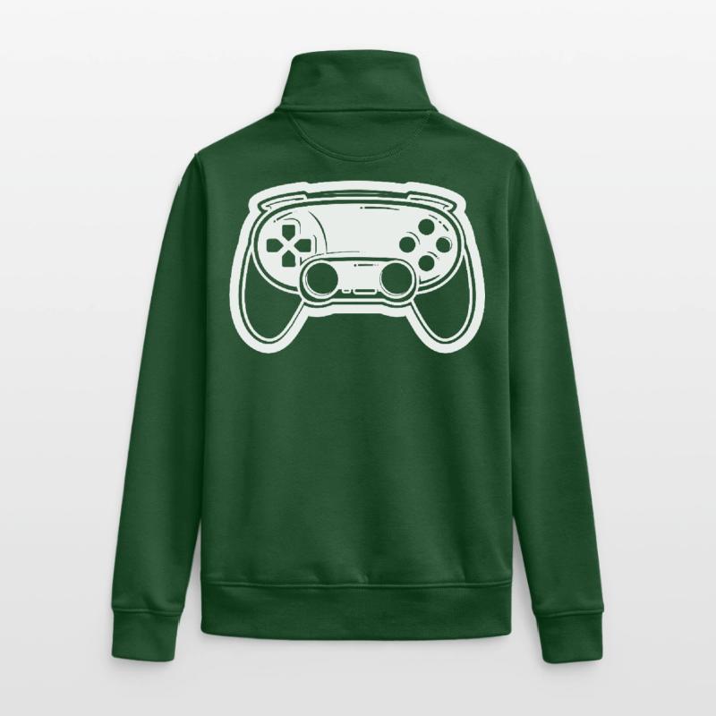 Videospiel Controller Zeichnung Unisex Organic Zip Sweatshirt von Stanley/Stella