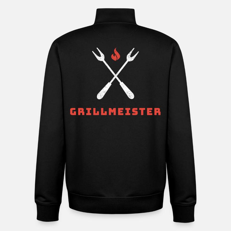 Grillmeister - Der Ultimative BBQ-Experte - Unisex Organic Zip Sweatshirt von Stanley/Stella - Schwarz