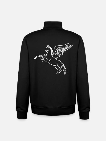 Pegasus lineart - Unisex Organic Zip Sweatshirt by Stanley/Stella - black