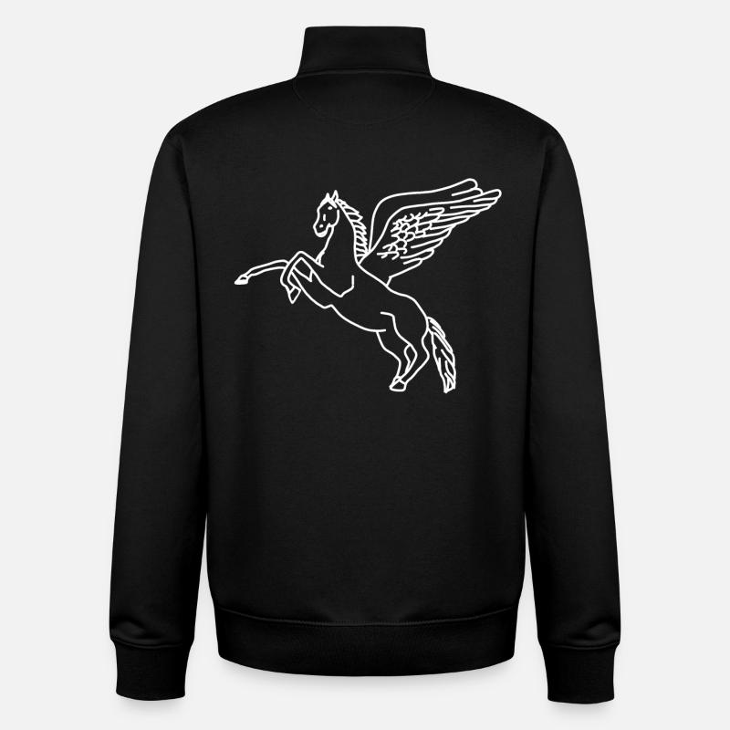 Pegasus lineart - Unisex Organic Zip Sweatshirt von Stanley/Stella - Schwarz