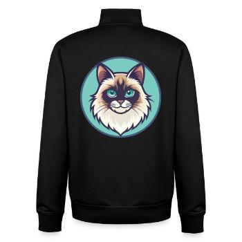Neva Maskerade Katze Rasse Cartoon Kawaii Tier - Unisex Organic Zip Sweatshirt von Stanley/Stella - Schwarz - Hinten - AI Model Male 185 light (185cm)