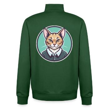 Australische Nebelkatzenrasse Cartoon Kawaii Tier - Unisex Organic Zip Sweatshirt von Stanley/Stella - Flaschengrün - Hinten - AI Model Male 185 dark (185cm)