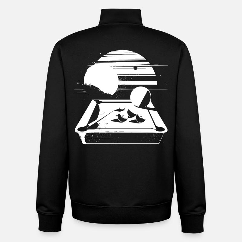 Billiard Graphics - Unisex Organic Zip Sweatshirt by Stanley/Stella - black