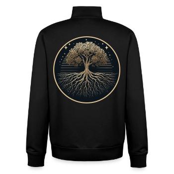 Baum Silhouette Wurzeln - Unisex Organic Zip Sweatshirt von Stanley/Stella - Schwarz - Hinten - AI Model Male 185 light (185cm)