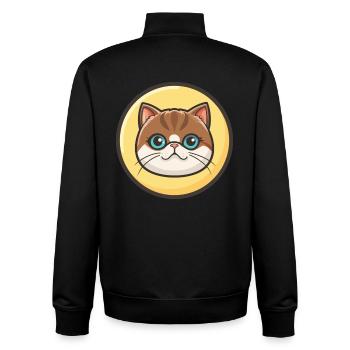 Exotische Kurzhaarkatze Rasse Cartoon Kawaii Tier - Unisex Organic Zip Sweatshirt von Stanley/Stella - Schwarz - Hinten - AI Model Male 185 light (185cm)