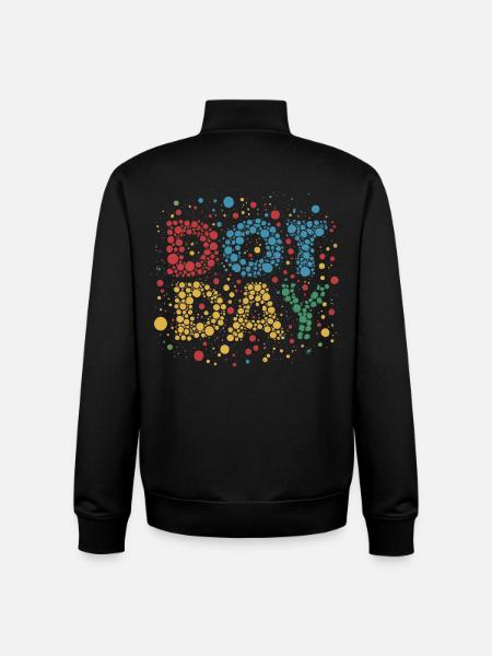 DOT DAY - Unisex Organic Zip Sweatshirt by Stanley/Stella - black