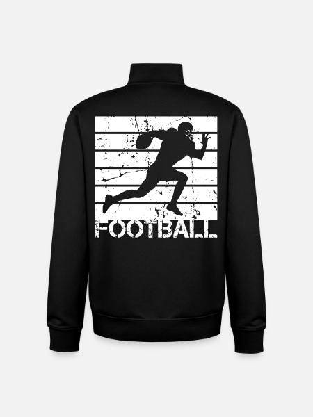 Football player - Unisex Organic Zip Sweatshirt by Stanley/Stella - black
