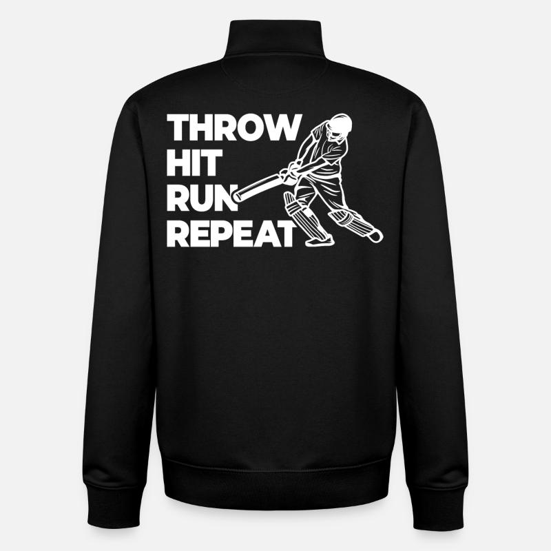 Throwing, hitting, repeating races - Unisex Organic Zip Sweatshirt by Stanley/Stella - black