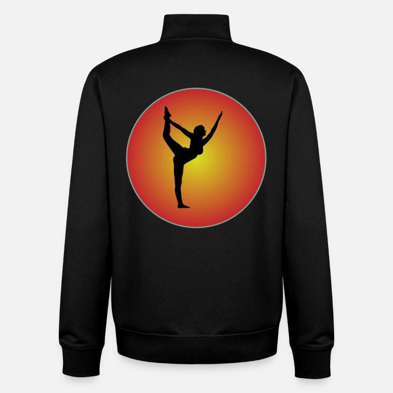 Silhouette Cercle - Sweat zippé unisexe en coton bio Stanley/Stella - noir