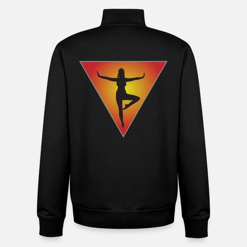 Silhouette Triangle - Unisex Organic Zip Sweatshirt by Stanley/Stella - black